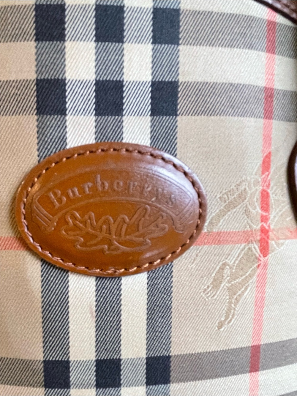 Burberry Check Satchel in Beige, Brown and Black - Picture 5 of 12